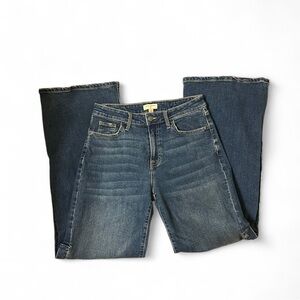 Nili Lotan Blue Flare Wide Leg Jeans